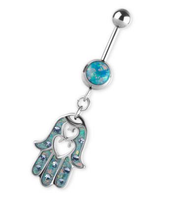 PIERCING NOMBRIL AVEC MAIN DE FATIMA