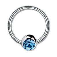 RINGPIERCING MIT KRISTALL
