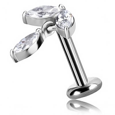 SCHMUCKSTÜCK MIT KRISTALLANHÄNGER FÜR CONCH-PIERCING