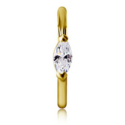 CERCHIO CLICKER PLACCATO ORO CON CRISTALLO MARQUISE