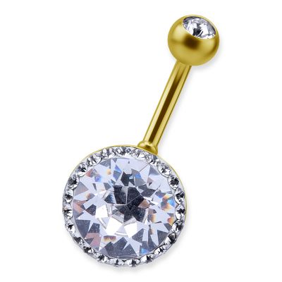 PIERCING BANANA CON CRISTALLI PREMIUM