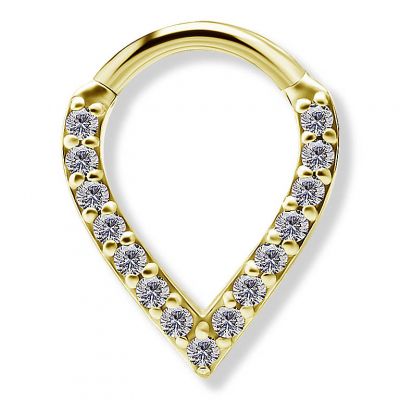 GOLDEN DROP PIERCING WITH JEWELS
