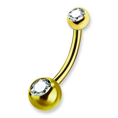 PIERCING BANANA AVEC CRISTAL PREMIUM