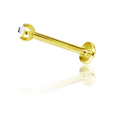 PIERCING DORATO CON GIOIELLO PER LABBRO