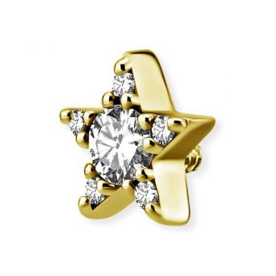 GOLD COMPONENT WITH STAR AND EXTERNAL THREAD