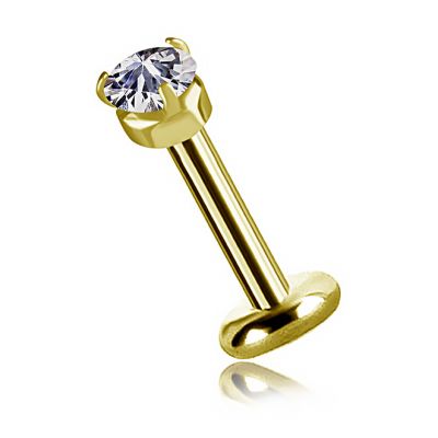 PIERCING PLAQUÉ OR SANS FIL AVEC UN CRISTAL
