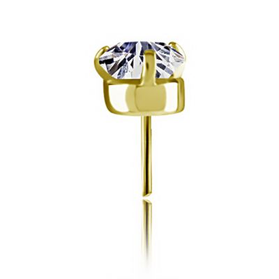 PIERCING PLAQUÉ OR SANS FIL AVEC UN CRISTAL