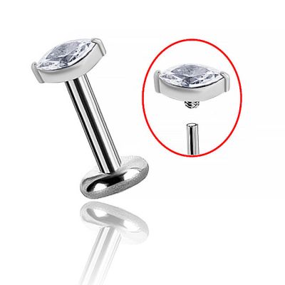 PIERCING CON CRISTALLO MARQUISE PER HELIX
