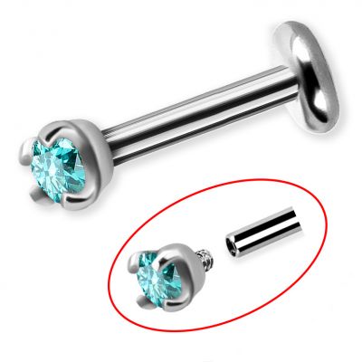 LABRET WITH INTERNAL THREAD AND PREMIUM ZIRCONIA