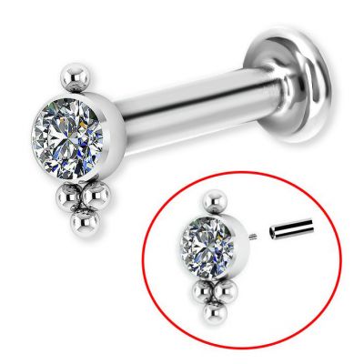 LABRET WITH INTERNAL THREAD AND PREMIUM CRYSTAL