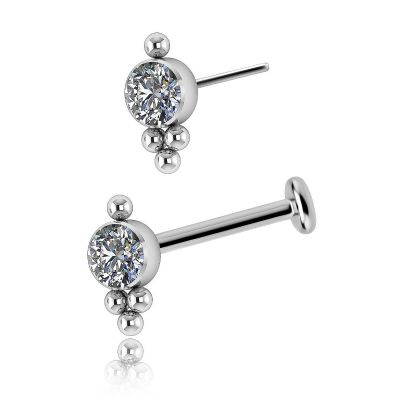 GIOIELLO PIERCING PER ORECCHIO CON BRILLANTE BIANCO
