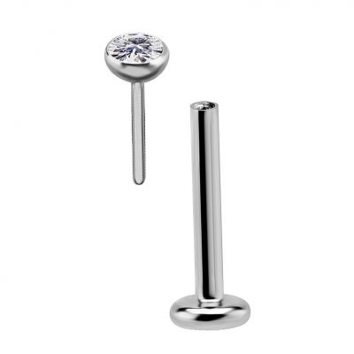 LABRET SANS FIL AVEC CRISTAL DE CUBIC ZIRCONIA