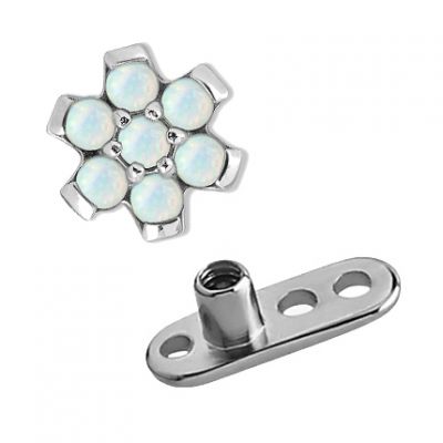 MICRODERMAL AVEC FLEUR D'OPALE BLANCHE