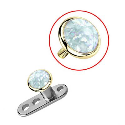 MICRODERMAL AVEC REMPLACEMENT D'OR ET D'OPALE