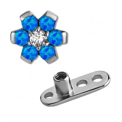 MICRODERMAL MIT OPAL UND ZIRKONIA