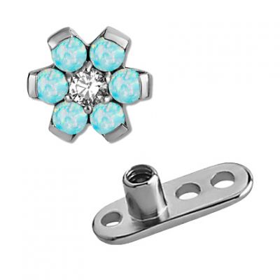 MICRODERMAL MIT OPAL UND ZIRKONIA