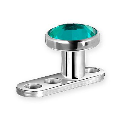 PIERCING MICRODERMAL EN TITANE AVEC CRISTAL PREMIUM