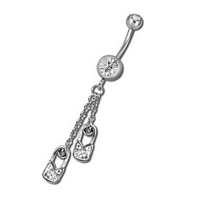 BAUCHNABELPIERCING MIT SICHERHEITSNADEL