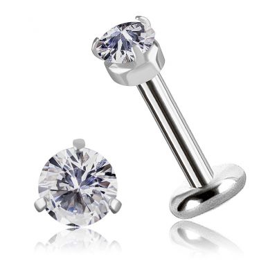 LABRET CON CRISTALLO BIANCO IN CUBIC ZIRCONIA