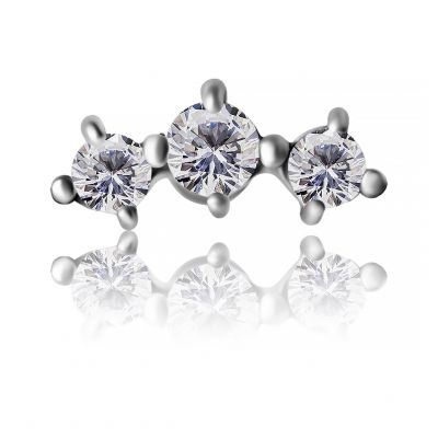 THREADLESS ERSATZTEIL MIT PREMIUM CUBIC ZIRCONIA BOGEN