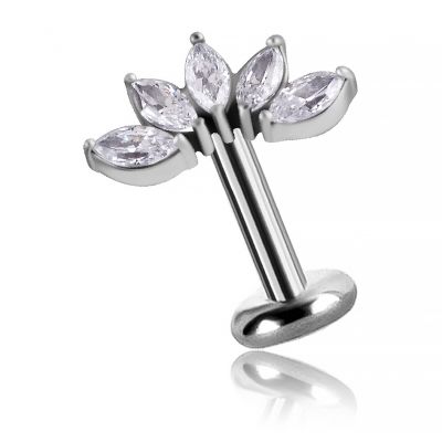 THREADLESS LOTUS FLOWER LABRET