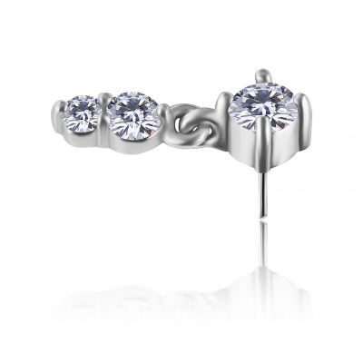 RECAMBIO THREADLESS CON PREMIUM CUBIC ZIRCONIA Y COLGANTE