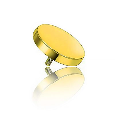 GOLD FLAT DISC WITH EXTERNAL THREAD