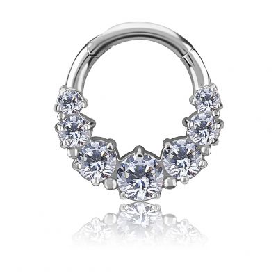 CLICKER CERCLE AVEC CRISTAUX BLANCS