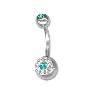 BAUCHNABELPIERCING MIT KRISTALLE