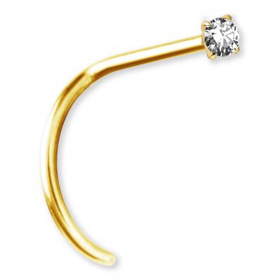 PIERCING DA NASO D’ORO CON CRISTALLO IN PREMIUM ZIRCONIA