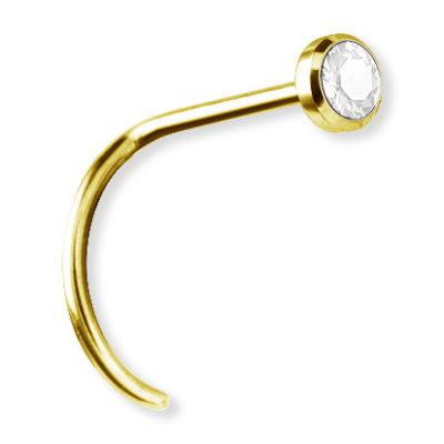 PIERCING PARA NARIZ DORADO CON CRISTAL PREMIUM