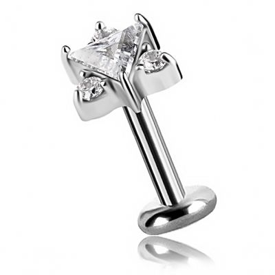 PIERCING IN DREIECKFORM MIT DREI KRISTALLEN