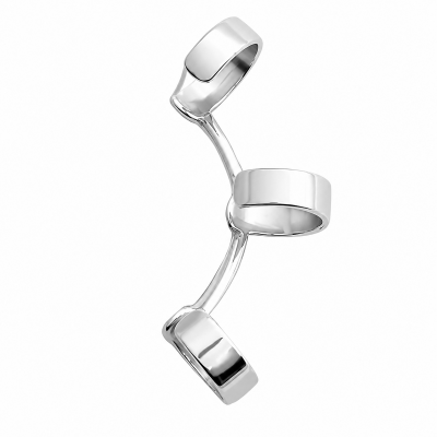 BOUCLE D’OREILLE EAR CUFF TRIPLE RELIÉE