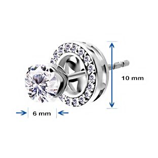 EARRINGS WITH REMOVABLE CRYSTALS FRAME