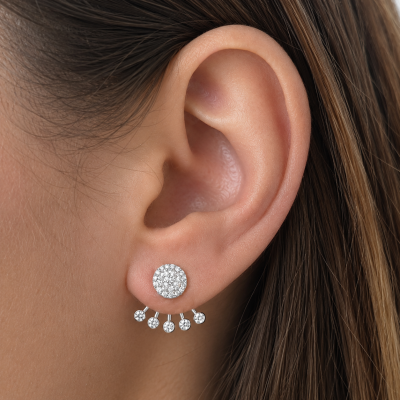 EARRINGS WITH DANGLING CRYSTALS