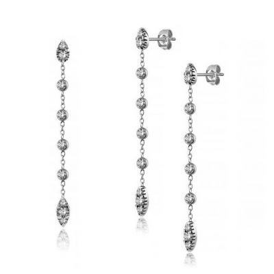 ORECCHINI PENDENTI CON CUBIC ZIRCONIA