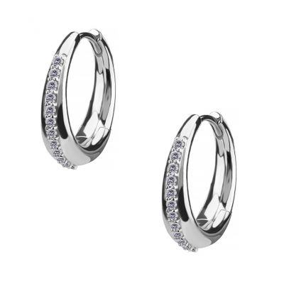 PENDIENTES CON FILA DE CRISTALES