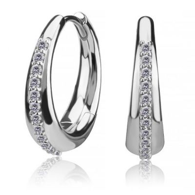 EARRINGS WITH A ROW OF CRYSTALS