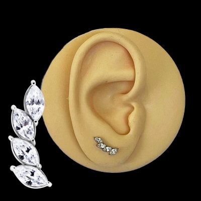 EARRINGS WITH GRADUATED PETALS