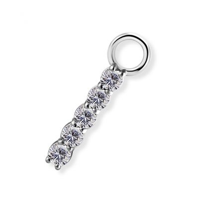 PENDENTE CON FILA DI BRILLANTI PER PIERCING CIRCOLARI