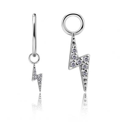 PENDENTIF AVEC ÉCLAIR EN CRISTAL POUR PIERCING CRÉOLE