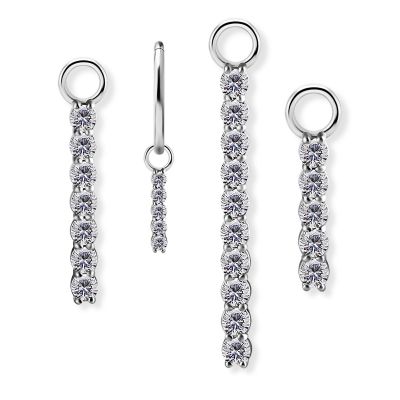 COLGANTE CON HILERA DE DIAMANTES PARA PIERCINGS CIRCULARES