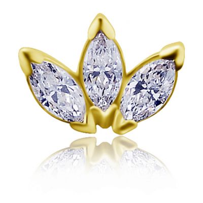 ERSATZPIERCING IN GOLD MIT LOTUSBLUME