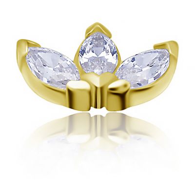 ERSATZPIERCING IN GOLD MIT LOTUSBLUME
