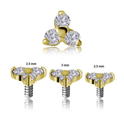 SOLID GOLD JEWELRY WITH TRINITY OF DIAMONDS