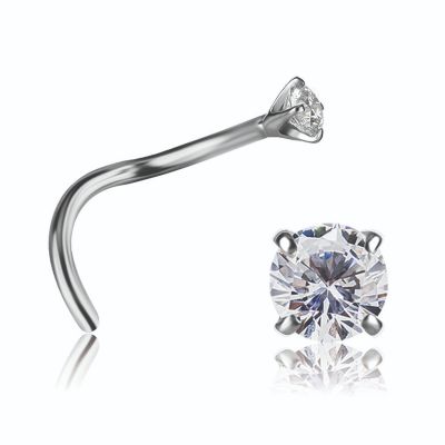 GOLDENES NASENPIERCING MIT ZIRKONIA