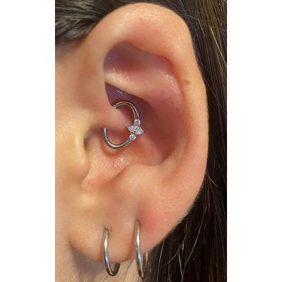 PIERCING CLICKER OVALE CON CRISTALLO PER DAITH E SETTO