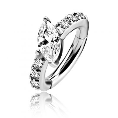 PIERCING CLICKER FÜR NABEL MIT ZIRKONIA