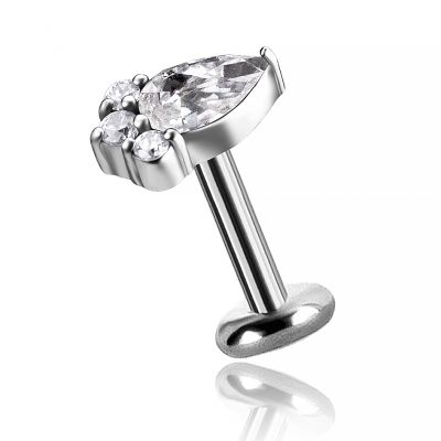 PIERCING CON GOTA DE CRISTAL DE CIRCONITAS