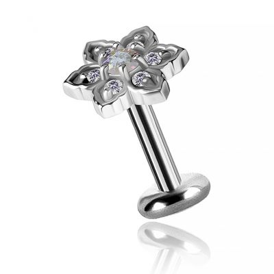 GIOIELLO CON FIORE E PETALI DI ZIRCONIA